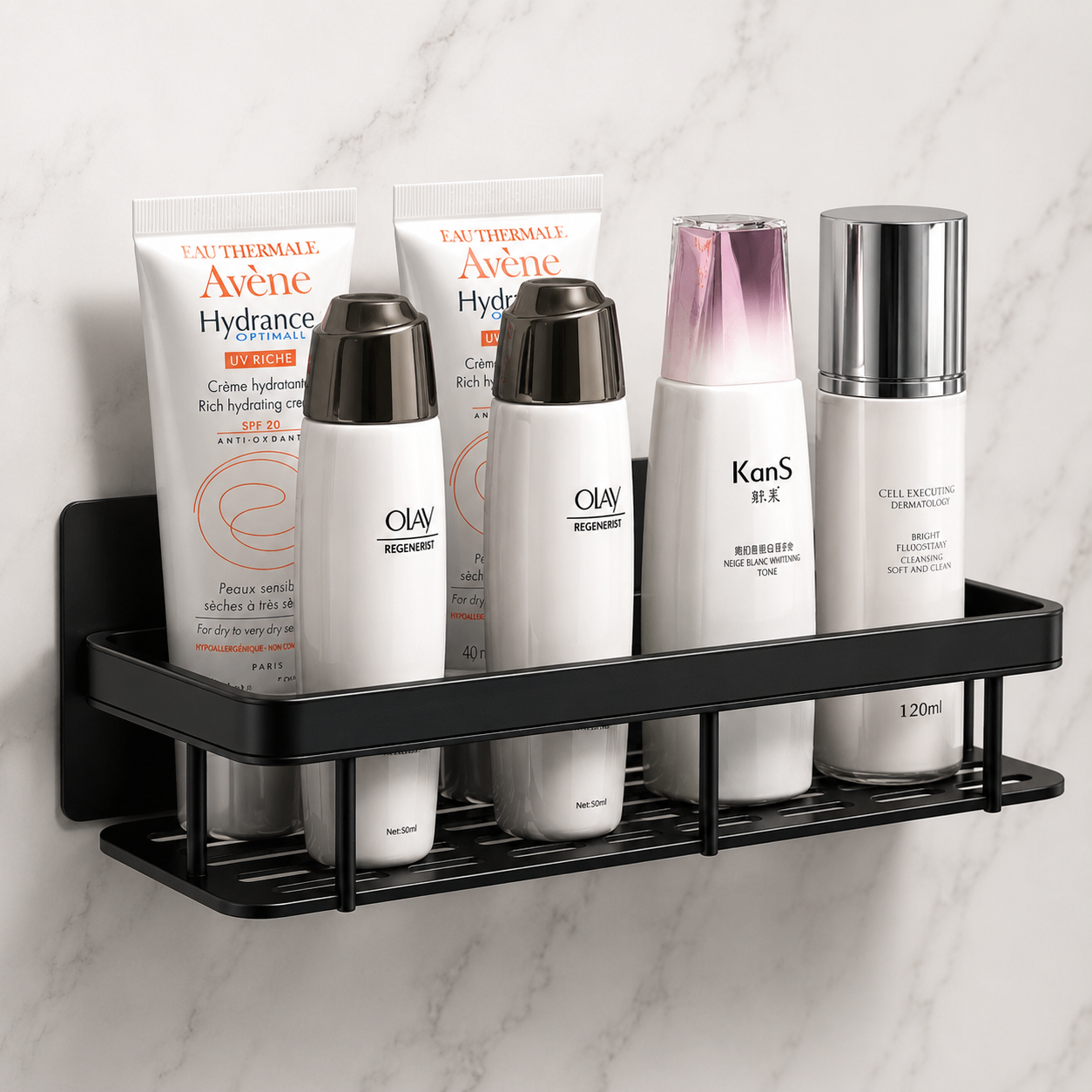 Organizador de Baño de Acero Inoxidable  | Estante de Ducha Adhesivo