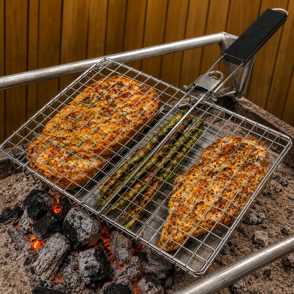 Parrilla Plegable de Acero Inoxidable 304
