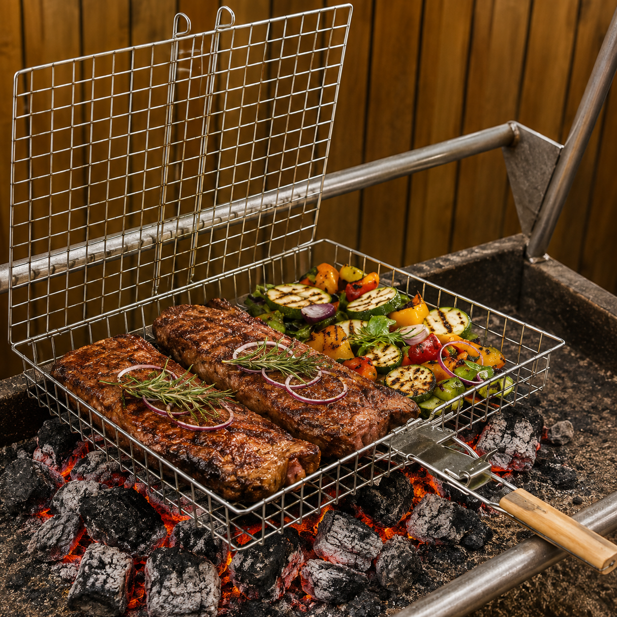 Parrilla Plegable de Acero Inoxidable 304