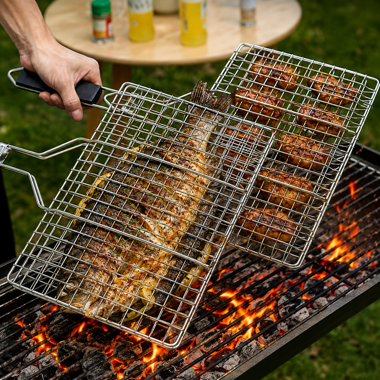 Parrilla Plegable de Acero Inoxidable 304